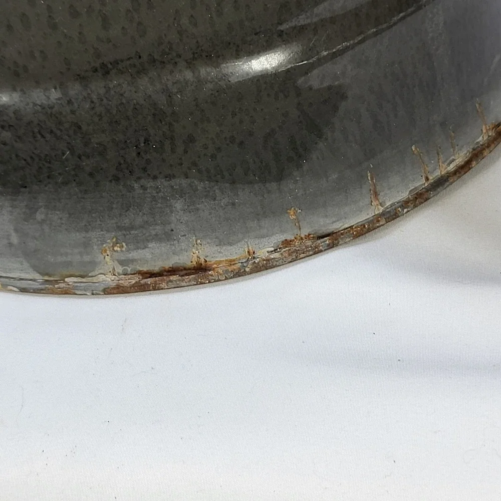 VTG Gray Granite Ware Enamelware Cowboy Camping 11